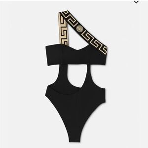 NWT VERSACE Greca Border One-Piece Swimsuit